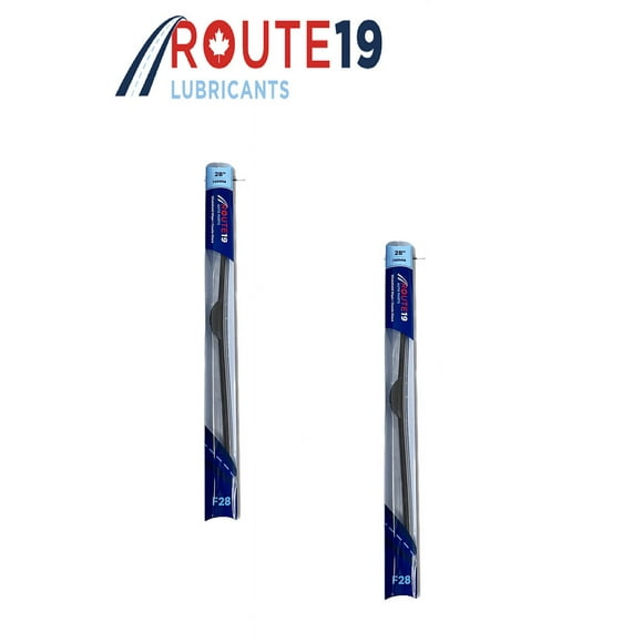 Balais d'Essuie-glace en Caoutchouc pour Pare-Brise 28 Pouces Premium 4 Saisons en J – Ensemble 2 Pcs, Ajustement Multiple