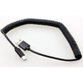 thumbnail image 3 of Type-C Coiled USB Cable w Fast USB Port 18W Car Charger Q1M for Acer Liquid Jade Primo - Alcatel PulseMix, 7, Idol 5S 5 4S - ASUS Zenfone V Live, ROG Phone, AR 6 5z 4 Pro - Blackberry Motion, 3 of 10