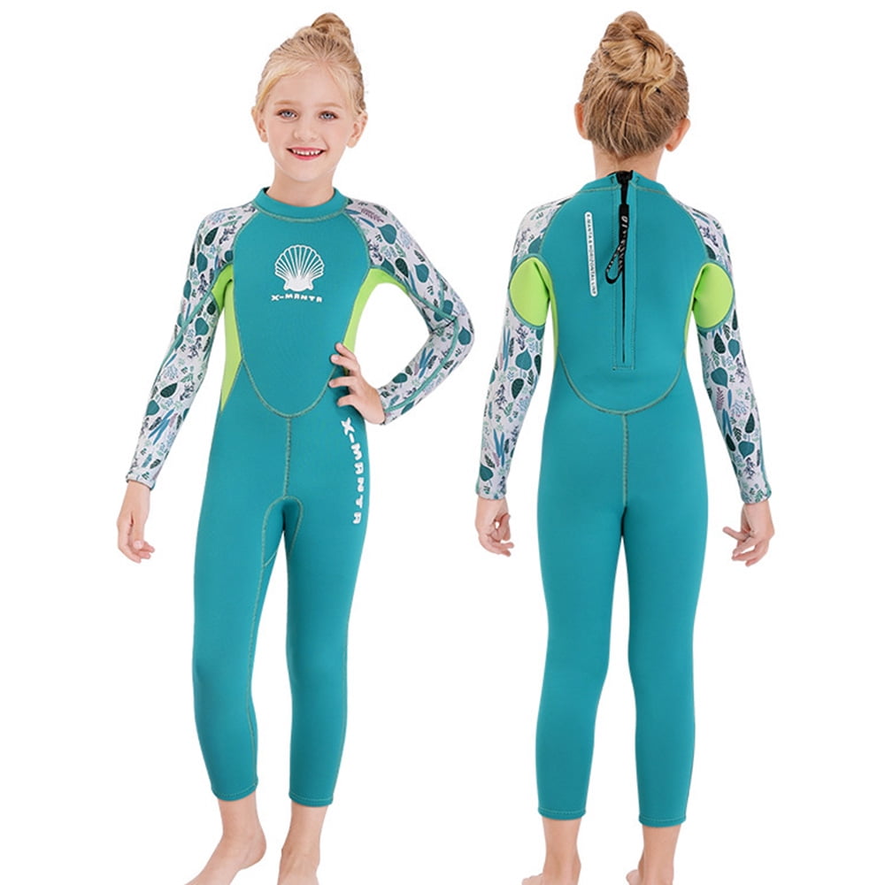 Kids Wetsuit Full Length Warm 2.5mm Neoprene Childrens Suit Full Body Age 5-14 