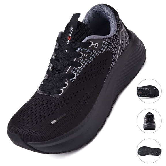 Men's Wide Cushioned Supportive Road Running Shoes | Wide Toe Box | Rubber Outsole