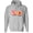Sport Grey, variant on Hooded Sweatshirt Paisley Print Greek Letters Design White & Sport Gray