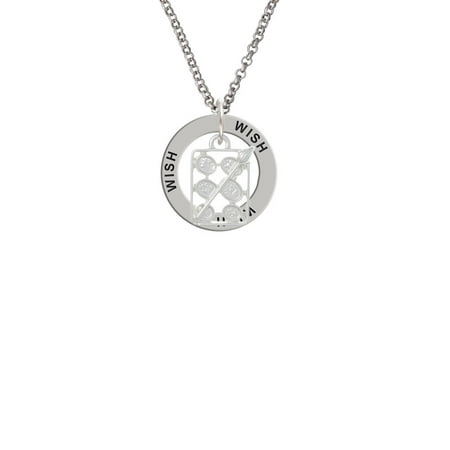Make A Wish Necklace - 3-D Eye shadow Makeup Palette Wish Affirmation Ring Necklace
