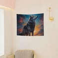 thumbnail image 3 of Kdxio Moonlit Night Sky Wolf Wall Hanging Tapestries Banner For Bedroom College Dorm Home Living Room Party Decor 29X37 In, 3 of 8