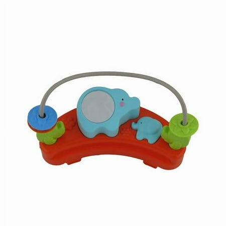 Fisher-Price Animal Adventures Jumperoo BBD09 - Replacement Electronic Toy - Includes Base with Elephant Mirror and Bar with Beads