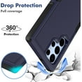 thumbnail image 3 of for Samsung Galaxy S22 Ultra Case: Dual Layer Protective Heavy Duty Cell Phone Cover Shockproof Rugged with Screen Protector -  Protection Bumper Tough - Samsung Galaxy S22 Ultra 5G, Blue, 3 of 16