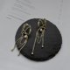 thumbnail image 5 of Pendientes largos únicos con colgante de arte facial abstracto, 5 of 5
