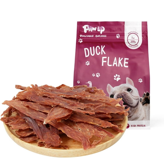 PAWUP Duck Jerky Dog Treats, High Protein Pure Duck Crisps Dog Snacks for Small Medium Large Dogs, Training Treats for Dogs, 7oz