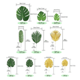 thumbnail image 4 of 70 Piezas 10 Tipos Tropicales Hojas Artificiales Palma Decorativa Verde, 4 of 4