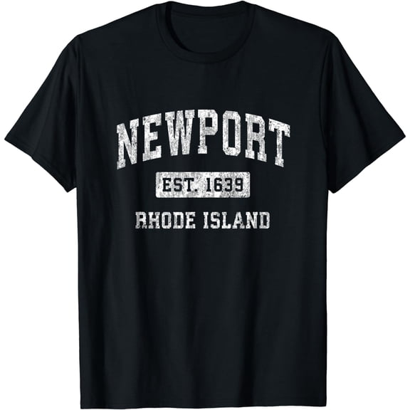 Newport Rhode Island RI Vintage Established Sports Design T-Shirt