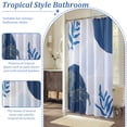 thumbnail image 4 of Fabric Shower Curtain 72x72 Inch, Boho Modern Leaf Print Waterproof Fabric Bathroom Curtains with 12 Hooks, Wrinkle Resistant, 4 of 8