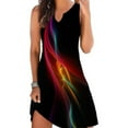 thumbnail image 2 of SMihono Robe d'Été Grande Taille pour Femmes 2023 Mode Robe Décontractée Sans Manches à Col Rond pour Femmes Robe Mini Ajustée Imprimée pour Dames, 2 of 6