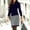 Dark Blue, variant on Aueoeo Women's Elegant Work Office Mini Dress Long Sleeve Bodycon Pencil Dress Knit Patchwork Business Midi Dresses