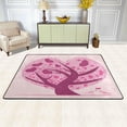 thumbnail image 2 of SKYSONIC Pink Hearts Shape Leaves Non-Slip Area Rug, Valentine Tree Floor Carpet Comfort Floor Mats Decor for Indoor Front Porch,Living Room, Bedroom,Kitchen,72"x48", 2 of 5
