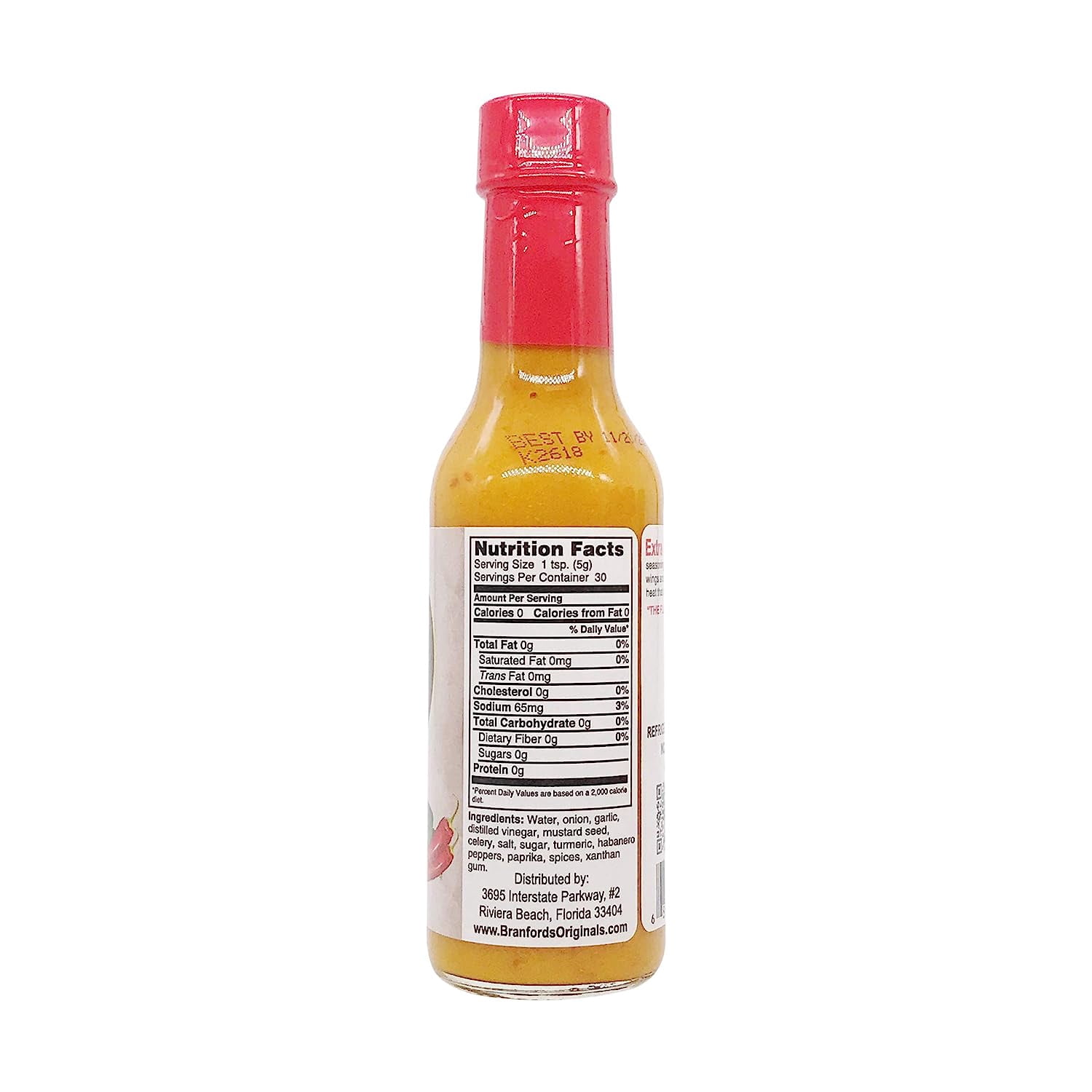 Pack of 12, Branfords Originals Extra Hot Sauce, 5 oz