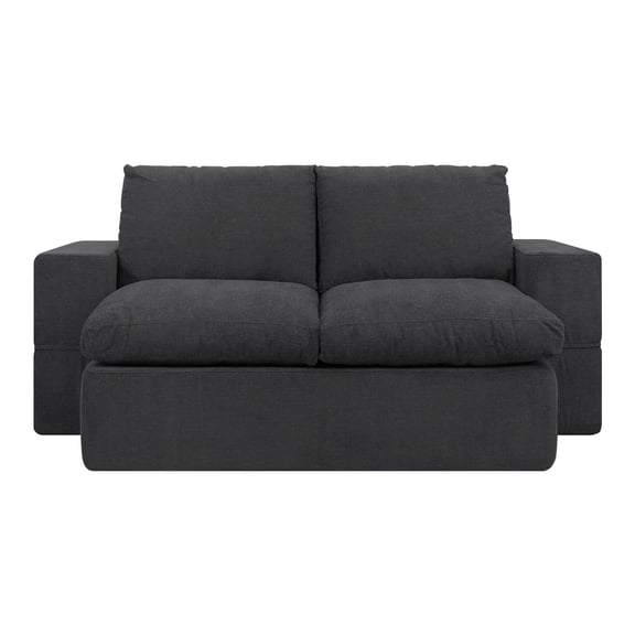 Sofa Cama Plegable Individual Comprimido Gris Housy