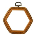 thumbnail image 3 of Tnarru Embroidery Cross Hoop Embroidered Stretch Tool Hexagon Decoration Cross Stitch Hoop Embroidery Frame for Art Craft Needlework 9.5x10.5cm, 3 of 8