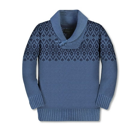 

Gioberti Kids and Boys 100% Cotton Pullover Knitted Sweater with Toggle Button Closure