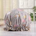thumbnail image 3 of Women Reusable Double Layer Waterproof Shower Hair Bath Cap, 3 of 4