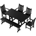 thumbnail image 4 of Ensemble Table à Manger et Chaises 6 Pcs avec Banc de Salle à Manger, 4 of 4