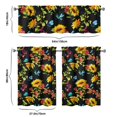 thumbnail image 6 of Boho Country Curtains 36 Inch - 3 Panel Rustic Farmhouse Set with Vintage Blooming Botanicals, Rod Pocket Kitchen Window Drapes for Cottage Decor, 6 of 6