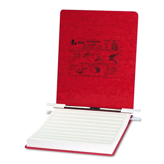 ACCO PRESSTEX Covers w/Storage Hooks, 6" Cap, 9 1/2 x 11, Executive Red