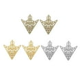 thumbnail image 2 of Xinyolin 1Pair Unisex Fashion Hollow Geometric Flower Brooch Pin, Suit Tie Hat Scarf Badge, 2 of 7