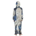 thumbnail image 3 of BZSMCE Unisex One-piece Pajama Cotton Sleepwear Celestial Guardian Printed, 3 of 8