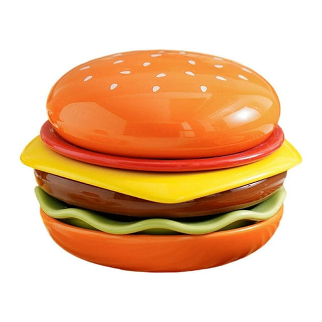 Juego de platos y cuencos apilables para hamburguesas, plato de postre de cerámica, vajilla para inauguración de la casa, cocina, aperitivos