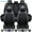Black, variant on FANOTEK Elantra Black, Leather, Waterproof, Front Rear Seat Covers, 5 Pieces