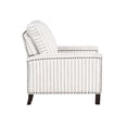 thumbnail image 4 of Pemberly Row Fabric Upholstery Reclining Chair in Beige & Gray Striped, 4 of 8
