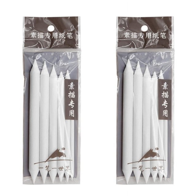 Art Blender Set Sandpaper Pencil Sharpener for Student Sketching Drawing 12 paper erasing pen
