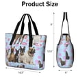 thumbnail image 3 of Tote Bag for Women - French Bulldogs Shoulder Bag - Large Utility Work Duffle Bag with Zipper Handbag for Travel, Work, Sprots, 3 of 5