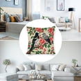 thumbnail image 3 of Flower tree bird Linen toss pillowcase Decoration pillowcase Gift preferred 24x24" Cushion cover 4 set Sofa pillowcase Sofa bedroom living room car, 3 of 7