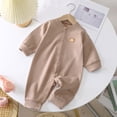 thumbnail image 2 of Coerni New Born Baby Striped Bodysuits Toddler Boneless Crawl Clothing Solid Button Romper Athletic Onesie Cutest Winter Clothes, 2 of 9