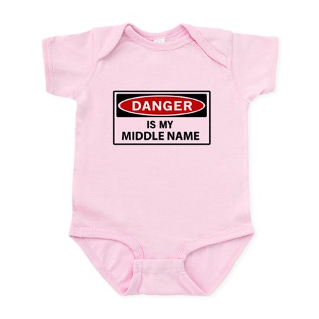 

CafePress - DANGER Is My Middle Name Body Suit - Baby Light Bodysuit Size Newborn - 24 Months