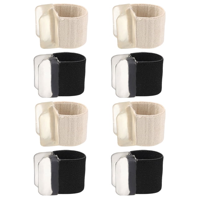 FELTECHELECTR 4 pares de correctores de dedos reutilizables para juanetes, separadores de dedos reutilizables para mujeres, separadores flexibles para dedos.
