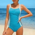 thumbnail image 2 of XEGLSBU Girls Swimsuit Size 12 1 Piece Girls Swimwear for Swimming Surfing Beach Activity Long Sleeve for Summer Training Sky Blue-3 Size 13-14 Years, 2 of 5