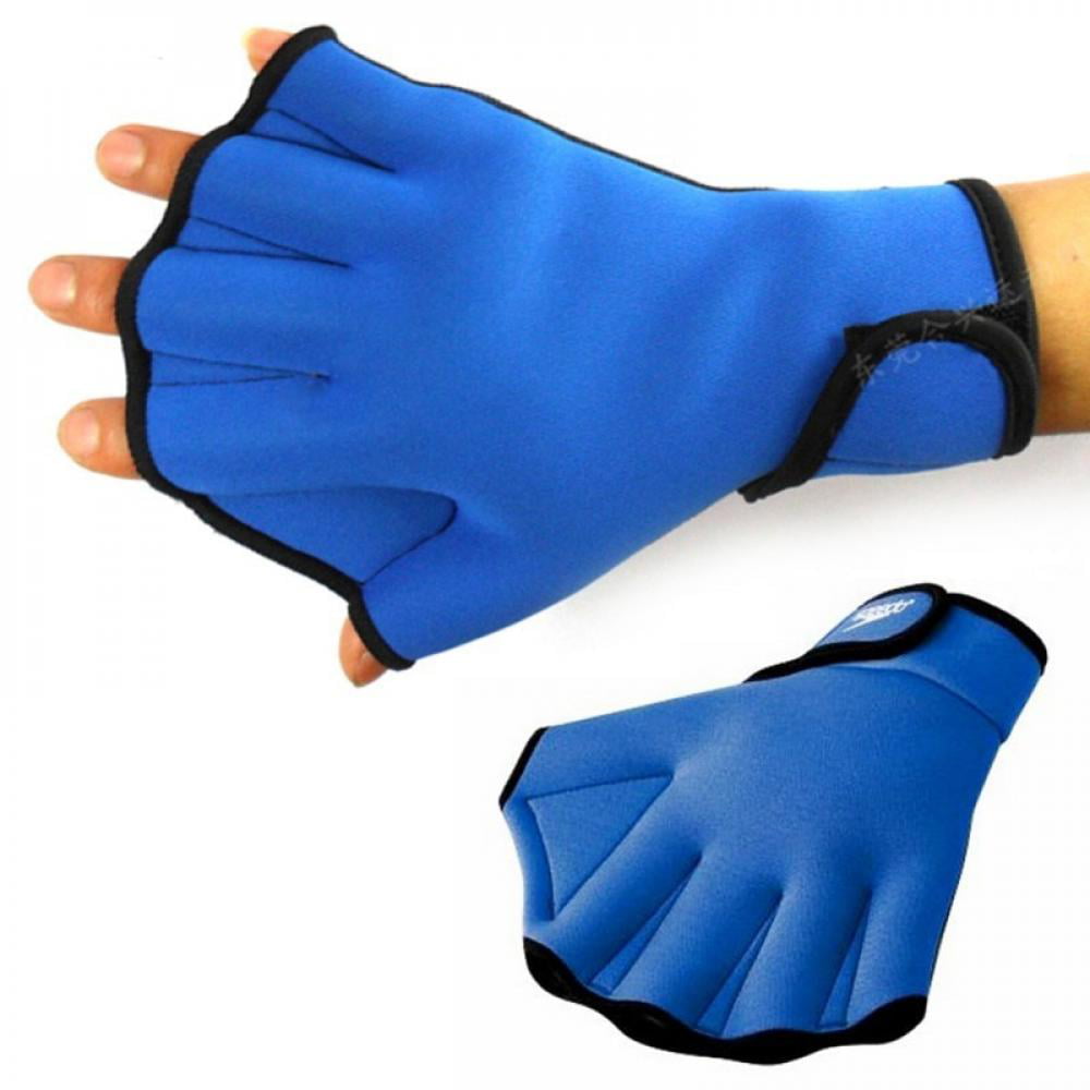 1Pair Swimming Gloves Water Sports Fitness Waterproof Training Fingerless Gloves 