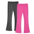 thumbnail image 2 of jobturf 2 Pack Girls Leggings Kids Flare Straight Leg Elastic Waist Waistband Tights Casual Bell Bottom Workout Yoga Pants for Teens 3-14 Years, 2 of 8