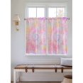 thumbnail image 6 of Tier Curtains 45 Inches Long, Rainbow Color Window Treatment Curtain Drapes, Fantasy Colorful Ombre Swirl Window Half Privacy Curtains for Bedroom Bathroom, 42"x45", 2 Panels, 6 of 7