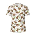 thumbnail image 5 of Wukai Cute Sloth Print Men's Short-Sleeved Mesh T-Shirt,Quick-Dry Short Sleeve Workout T-Shirt-Medium, 5 of 8