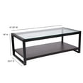 thumbnail image 4 of Table basse Rosedale en verre avec cadre en métal noir, 4 of 4