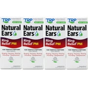 4 Pack - TRP Natural Ears, Ring Relief PM Ear Drops for Ringing in The Ears and Tinnitus Symptoms, Night time Formula