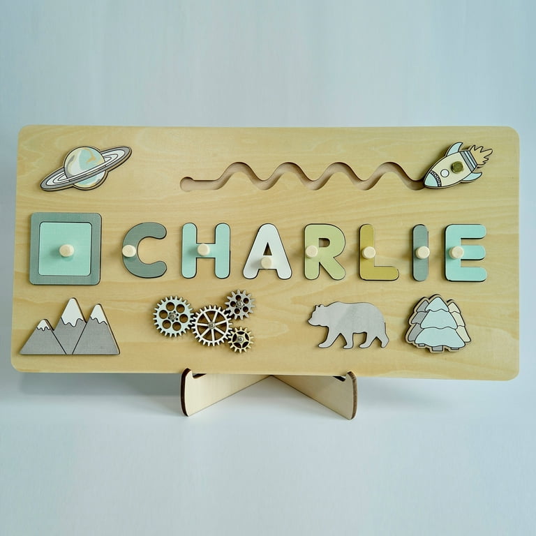Name Puzzle, Personalized Baby Gift Boy Girl, First Birthday Gift, Bab