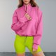thumbnail image 1 of Jersey cálido para mujer sudaderas informales cuello levantado traje diario mezclado de algodón, 1 of 7