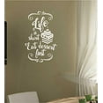 thumbnail image 3 of Life Is Short Eat Dessert Kitchen Vinyl Decals Wall Quote Stickers, 23x15-Inch, White, 3 of 5