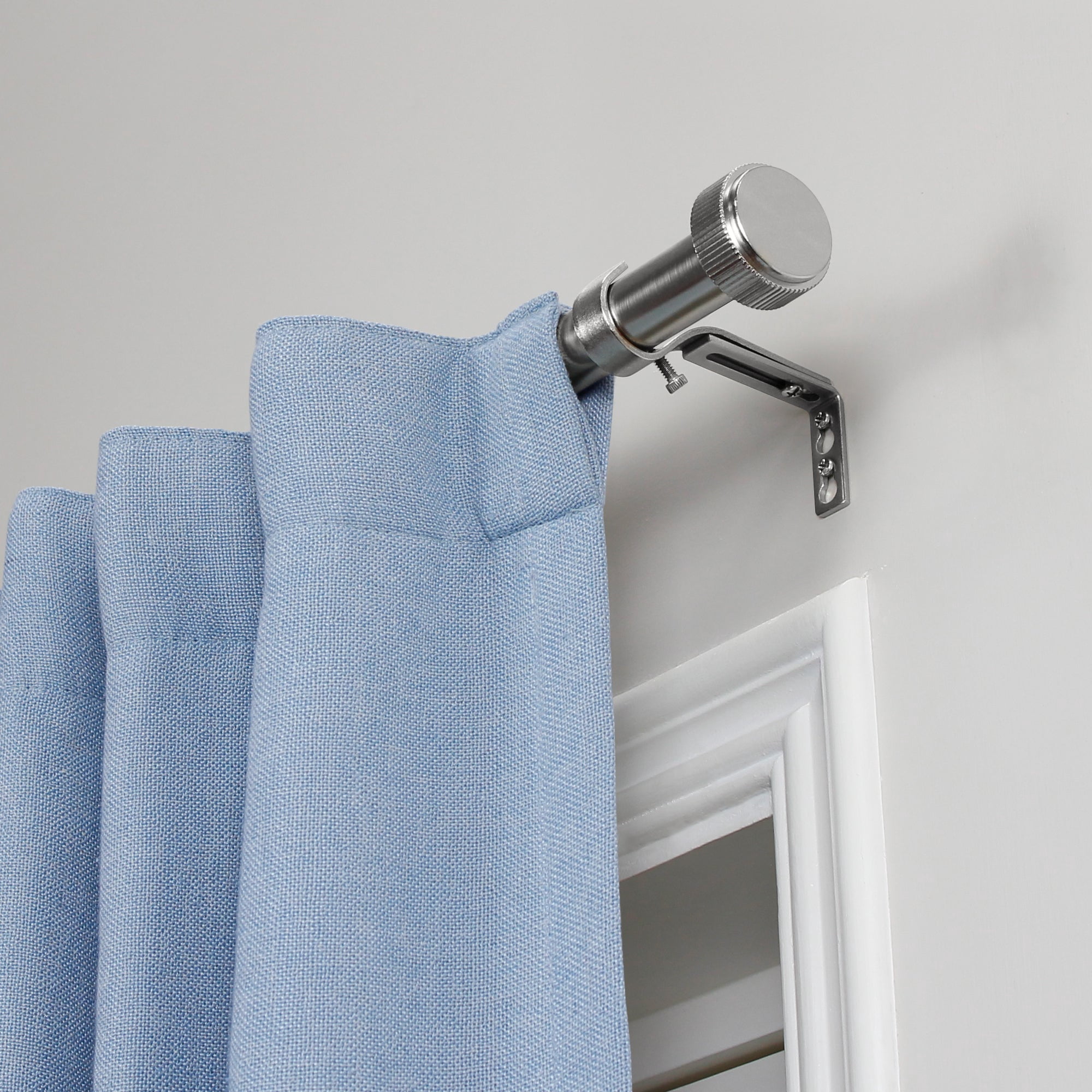 1" Lined Cap Rod Brushed Nickel 50"-144"