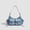 Blue bag, variant on Summer Cool Edgy Motorcycle Bag for Women and Girls, Y2K Punk Style Baguette Underarm Handbag Shoulder Crossbody Purse with Stitching in Black for Daily Use