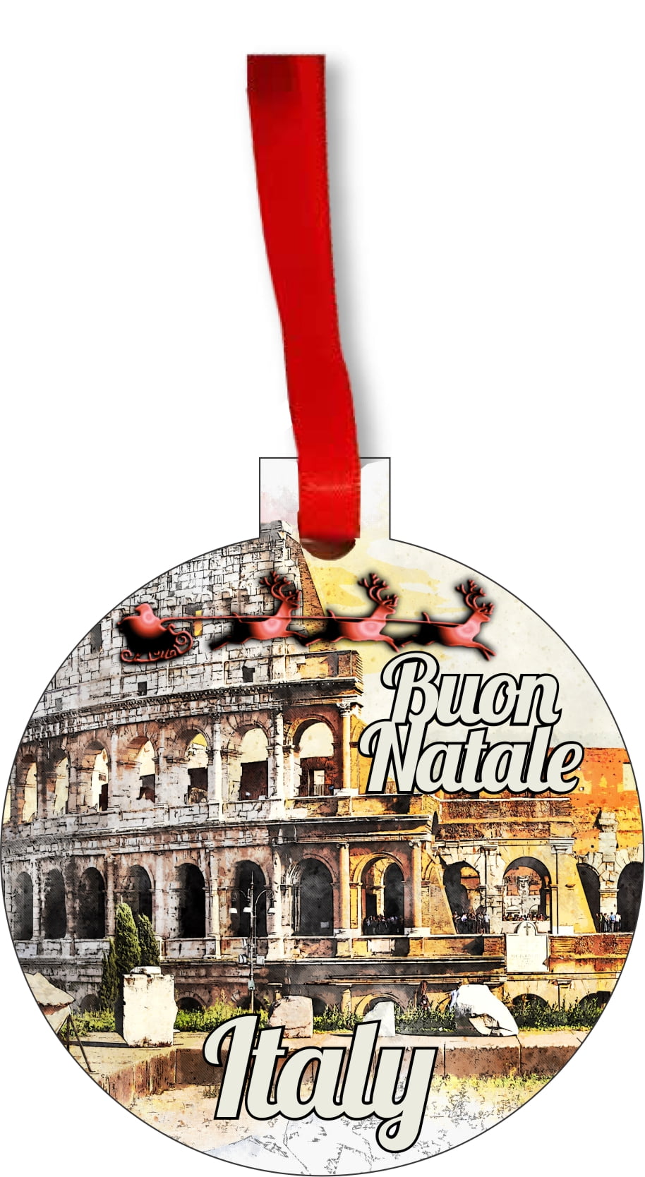 Rome Ornament Rome Italy Christmas Ornament Colosseum Ornament Italian Ornament Italian Themed