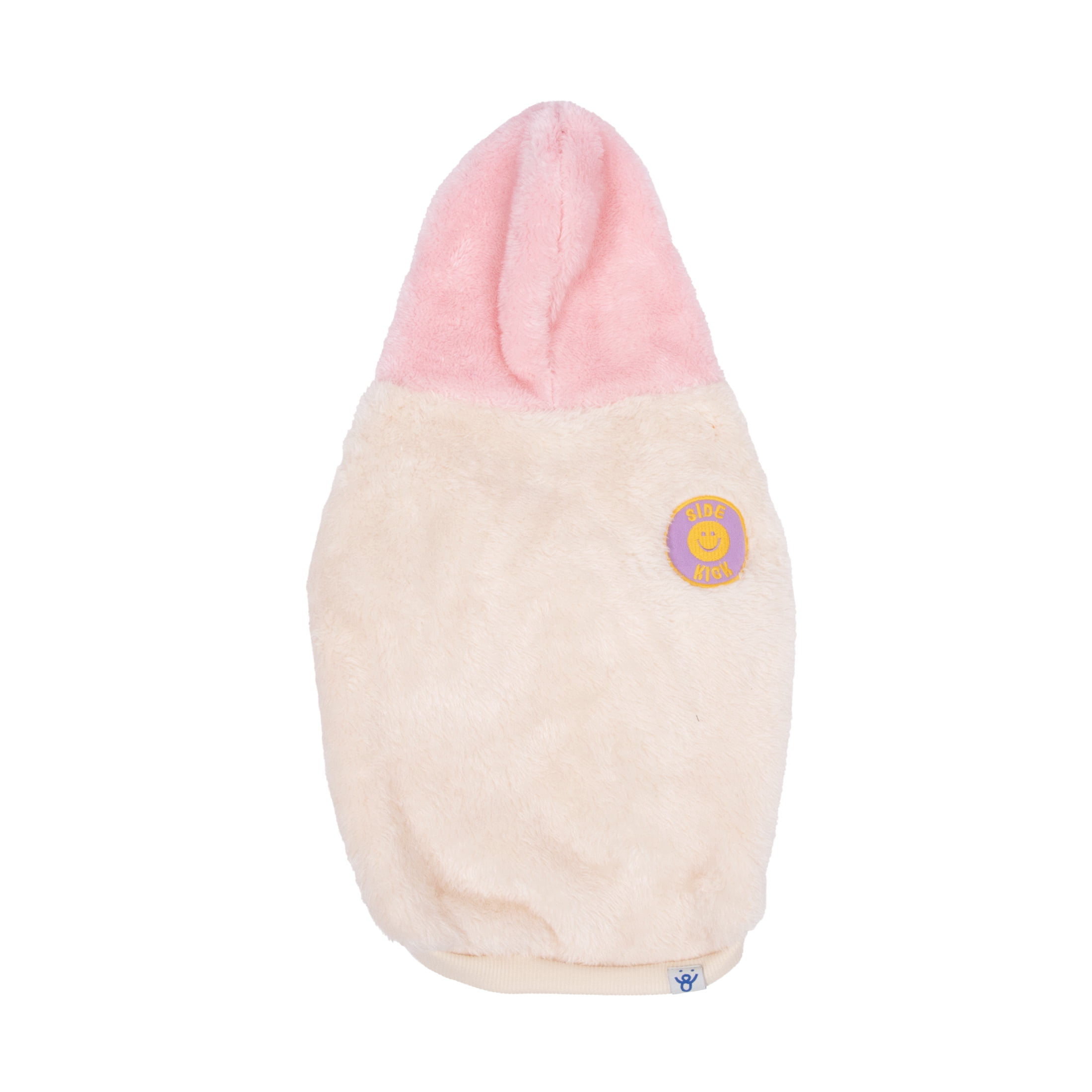 Oodles Fall Multi-Colored Side Kick Bubble Hem Sherpa Dog Hoodie, Large